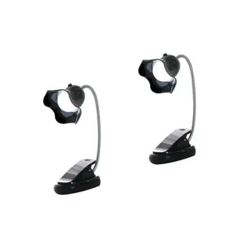 Produktbild: Artibetter 2 Stück Leselampe Zur Augenpflege Flexible Schreibtischlampe Clip-leseleuchte Blendfrei Schwarz Wiederaufladbare Nachtlampe Zum Lesen Am Computer Nähen