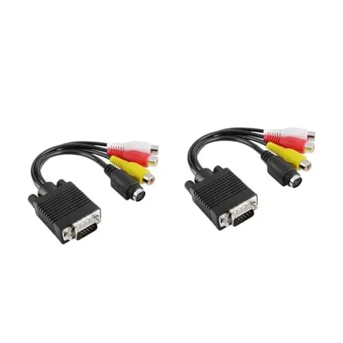 Produktbild: Artibetter 2 Stücke Pc Adapter Kabel Tv Konverter Kabel Video Audio Kabel 3 Tv Av Out Adapter