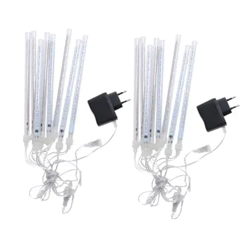 Produktbild: Artibetter 2St led außenlampe led aussenlampe garten leuchte weihnachtadeko weichnachtsdekoration tubinehp Lichter des Meteoritenschauers Meteorschauer-Regenröhren Meteorlichter PVC Yellow