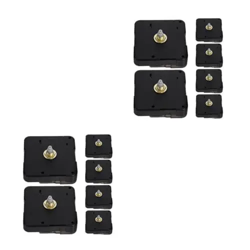 Produktbild: Artibetter 2 Sätze Ersatzteile Für Uhrwerke Elektrischer Uhrmotor Reparaturset Für Quarzuhren Wanduhrwerk Uhrwerksmechanismus Ersatz-uhrwerk Wanduhr-uhrwerk-Set Black Abs 6 Stück * 2