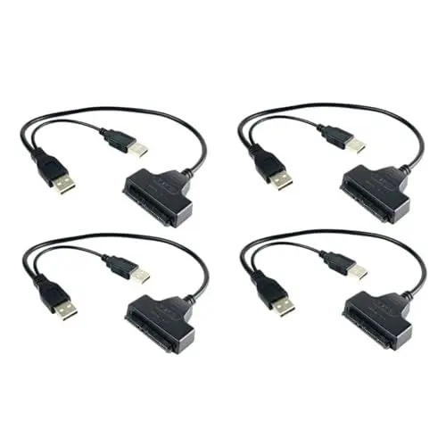 Produktbild: Artibetter 2 Sätze Hdd-datenkabel Usb Auf Kabel Adapter Usb-zu-leitung Festplattenkonverter Laptop-festplattendatenkabel Festplattenkabel Einfaches Antriebskabel Kupfer Black 2 Stück * 2