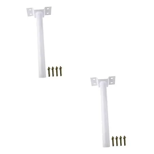 Produktbild: Artibetter 2 Sätze Outdoor-Zubehör Metallklammern Metallhalter Sonnenlicht Hof Straßenlaterne Arm Lichtmast für den Außenbereich Weihnachtsbaum Lampenarm Suite Fahnenstange Garten Licht Weiß