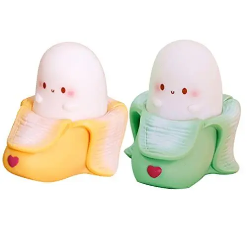 Produktbild: Artibetter 2st Bananenlicht Süßes Nachtlicht Dekorative Nacht Kleines Licht Winzige Lampe Nachtlicht Für Kleinkinder Kinderzimmer Nachtlichter Nachtlampe Für Kinder Geschenke Niedlich Baby