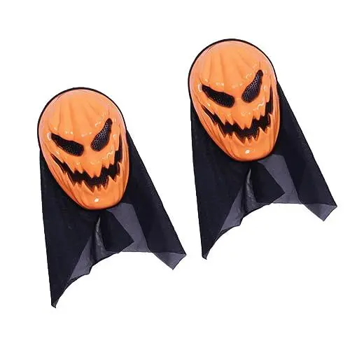 Produktbild: Artibetter 2st Halloween-kürbismaske Vollgesichtsgaze-kürbisstütze Kürbiskopfmaske Gaze-kürbis Halloween Kürbis-halloween Dämon Halloween-schleier-maske Skelett Pvc Schmücken