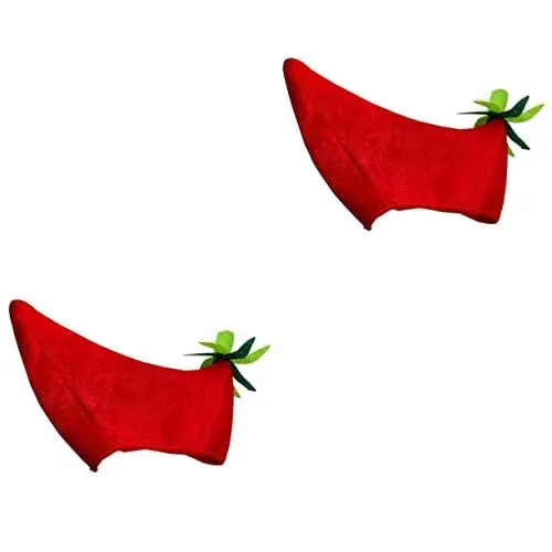 Produktbild: Artibetter 2st Paprika-hut Plüschmützen Für Kleinkinder Essen Cosplay Hut Plüsch-deko-hüte Gemüse-cosplay-hut Hut Für Kinderrollenspiele Pfeffer Cosplay Hut Chili-anziehmütze Tuch Kleidung