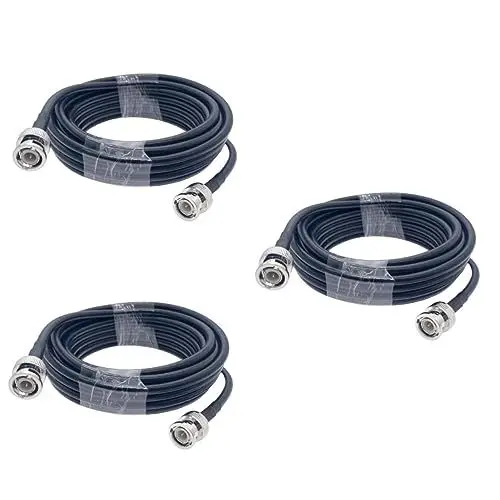 Produktbild: Artibetter 3 Stück 1 M Bnc- - -kabel Verlustarmes Rg58-koaxialkabel Zum Ersetzen Vernickelter Steckverbinder Für Geräte
