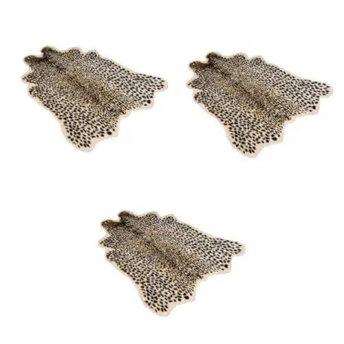 Produktbild: Artibetter 3st Tierteppich Plüschteppiche Teppich Wohnzimmer Teppich Mit Tierdruck Kuhfell Gefüllter Kuhplüsch Leopardenteppich Kuscheltier Kuh Esszimmerteppich Ganzes Blatt Bodenmatte