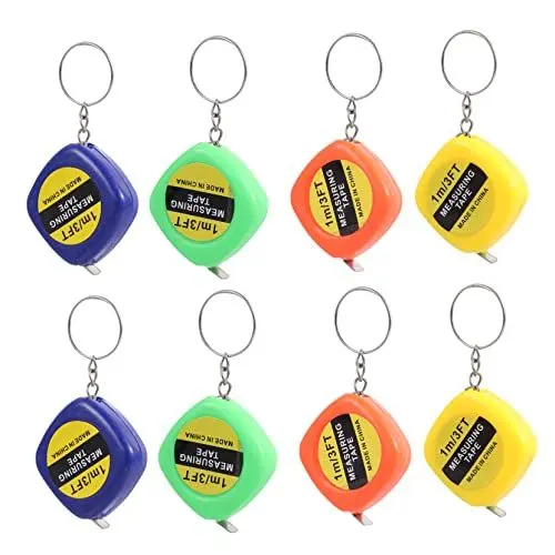 Produktbild: Artibetter 40 Stk Maßband Schlüsselanhänger kleiner Schlüsselanhänger kleines einziehbares Maßband Dekor Schlüsselringe Maßband Anhänger Maßband mit Schlüsselring Mini kleines Maßband Plastik
