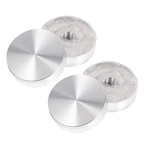 Produktbild: jojofuny 4stücke Runde Aluminium-diskadapter Für Glastische Hochwertige Aluminium-runde Platten Für Tisch Und Teetischverwendung Für Umwandlung Von Möbeloberflächen Glasplatten