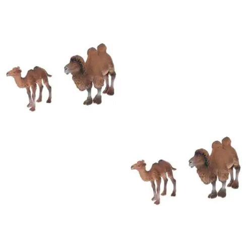 Produktbild: Artibetter 4 Stück Simulation Kamel Modell Micro Desktop Wildtierfiguren Stehende Kamelfigur Tier Kamelstatuen Kamel Wüstentiere Figuren Tierdekor Dromedar PVC