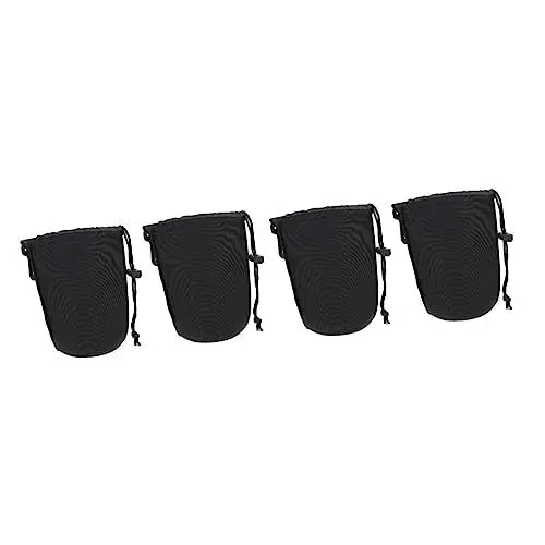 Produktbild: Artibetter 4 Stück Tasche Für Kameraobjektive Kameraholster Kameraobjektive Schützen Linsentasche Zubehör Für Kameraobjektive Kamera-werkzeugtasche Objektivbeutel Mit Kordelzug Black Neopren