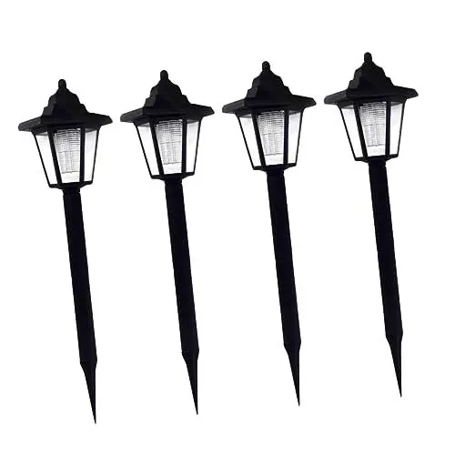 Produktbild: Artibetter 4 Stück led ligts led-light rasenbelufter aussenlichter solarlampion solar lamp balkonleuchte solar light auf den Boden fallen Sonnenlicht Strassenlicht Rasenlampe Stehlampe