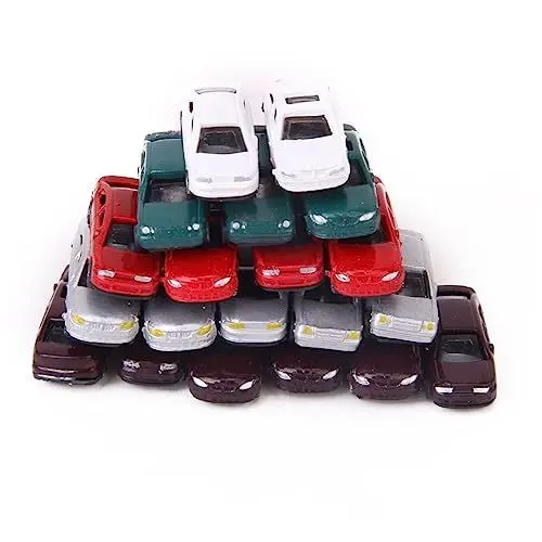 Produktbild: Artibetter 50 Stück Modelle bemaltes Modellauto ausgestellte Modellautos Mini-Modellautos Bahn Auto Model Spielzeugauto