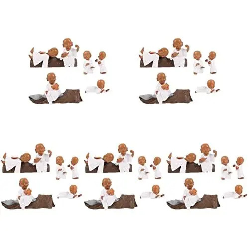 Produktbild: Artibetter 5 Sets Entzückende Details Teestube Mini-Teesammlung Harzskulpturen Landschaft Buddha Winziges Fu Schönes Büro Shui Machen Stumpf Wanddekoration Ornamente Trinken Verschenkbares