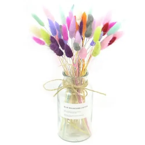 Produktbild: Artibetter 60 Stück Getrocknetes Hasenschwanzgras Getrocknetes Hasenschwanzstiele Natürlicher Trockenblumenstrauß Blumenarrangement-Strauß Für Boho-Dekor Hochzeit DIY Bauernhaus