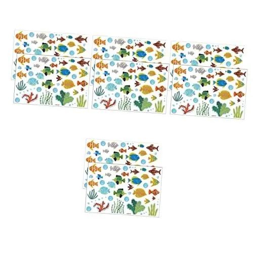 Produktbild: Artibetter 8 Bögen Kreatur Zimmer Kindersticker Unterwassersticker Deko Tiere Sticker Peel Kinder Life Under Design Living DIY for Style Playroom The Kids Sea Art