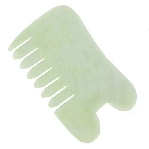 Produktbild: Gua Sha Stein, Jade Gua Sha Stein Kamm, Massage Werkzeug Schabbrett für Spa, Hautpflege und Trigger Point Treatment