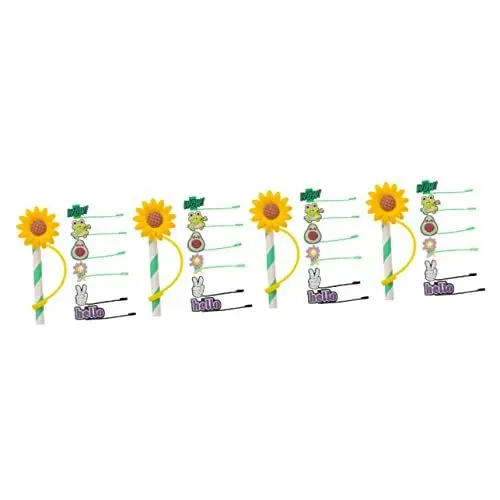 Produktbild: Artibetter Silikon-Strohhalmkappen Strohstopfen Dekor Mehrweg-Strohhalme Trinkhalmspitzen Silikon-Strohhalmdeckel Silikon-Strohhalmspitzen Silikon-Strohhalmdeckel Silikagel-Strohhut-Hülle