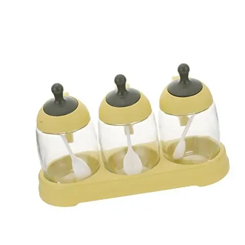 Produktbild: Artibetter Tischständer 1 Set Soßentopf Basishalter Aufbewahrung Mehrzweck Gelbe Flaschen Küche Kaffee Für Kreuzkümmel Tablett Honig Kleiner Salzbehälter Pfefferöl Haushaltsgläser Teegewürz