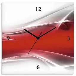 Produktbild: ARTLAND Wanduhr ohne Tickgeräusche Alu Quarzuhr 30x30 cm Quadratisch Lautlos Design Abstrakt Kunst Modern Ausgefallen Ungewöhnlich T9IM