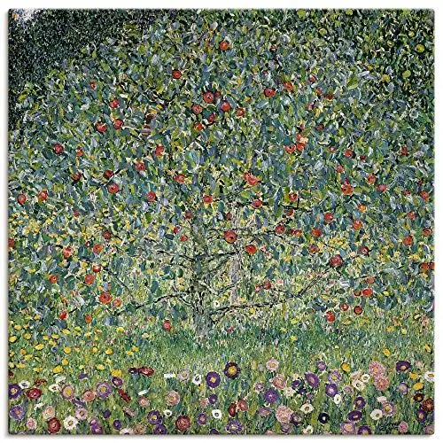 Produktbild: ARTland Wanddeko Leinwand Bilder Wandbild 70x70 cm Natur Pflanzen Baum Blumen Apfelbaum 1912 Jugendstil Gustav Klimt T8AV