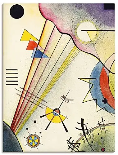 Produktbild: ARTLAND Wanddeko Leinwand Bilder Wandbild Abstrakte Kunst Geometrische Körper Deutliche Verbindung 1925 Expressionismus Wassily Kandinsky T7NK