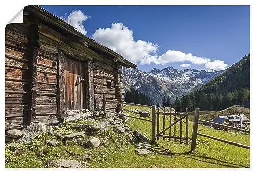 Produktbild: ARTland Wanddeko Poster & Kunstdrucke Wandposter 60x40 cm Querformat Alte Hütte Bauenhof Alm Natur Berge Alpen Steiermark Österreich U4RH