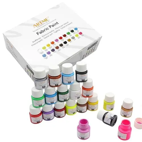 Produktbild: ARTME Stoffmalfarben/Textilfarben-Farbset 20 Farben 20 ml x 20 – waschfest