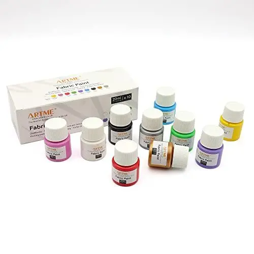 Produktbild: Artme Stoffmalfarben/Textilfarben-Farbset 10 Farben 20 ml x 10 -waschfest