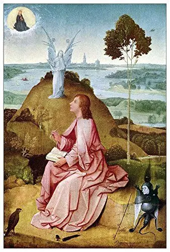 Produktbild: ArtPlaza Bosch Hieronymus-St. John The Evangelist on Patmos, Dekorative Paneele, Holz, Mehrfarbig, 60 x 1.8 x 90 cm