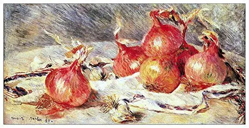 Produktbild: ArtPlaza Renoir Pierre-Auguste-Onions, Dekorative Paneele, Holz, Mehrfarbig, 100 x 1.8 x 50 cm