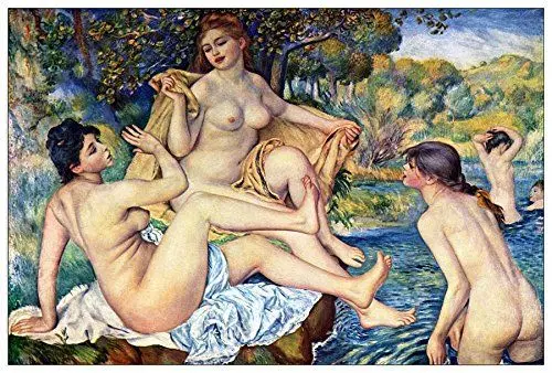 Produktbild: ArtPlaza Renoir Pierre-Auguste - The L Bathers, Dekorative Paneele, Holz, Mehrfarbig, 90 x 1.8 x 60 cm