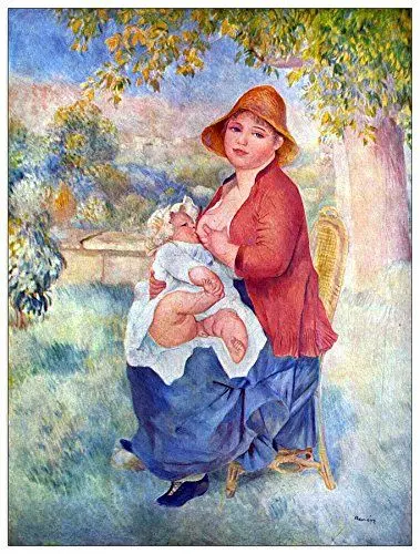 Produktbild: ArtPlaza Renoir Pierre-Auguste - Child at The Chest Maternity, Dekorative Paneele, Holz, Mehrfarbig, 60 x 1.8 x 80 cm