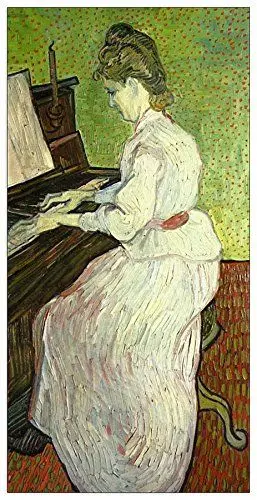 Produktbild: ArtPlaza Van Gogh Vincent - Mademoiselle Gachet at The Piano, Dekorative Paneele, Holz, Mehrfarbig, 50 x 1.8 x 100 cm