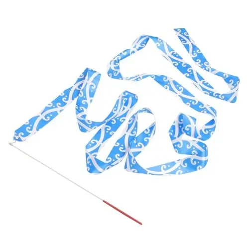 Produktbild: ARTSEWPLY Bänder für rhythmische Gymnastik Gymnastik- Fitnessstudio Schleife Ribbon bandfeile Gymnastikzubehör Fitness bändern Fitness-Gymnastikband Gymnastikbänder Seidentuch Blue