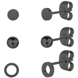 Produktbild: Artskin Titan Frauen schwarz Ohrstecker nickelfrei hypoallergen Mädchen Ohrringe Ohrstecker für empfindliche Ohren klassischen Ohrring Frauen Mädchen Teenager