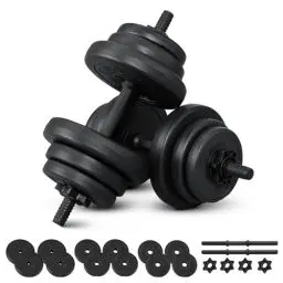Produktbild: ArtSport 2er Hantelset 20kg - Kurzhantel Set mit 2 Kurzhanteln, 12 Gewichte/Hantelscheiben und Sternverschlüsse - Krafttraining Kurzhantelset Hantel