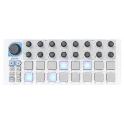 Produktbild: Arturia MiniLab MkII - 25er Controller-Tastatur, Zeitlich begrenzte Sonderaktion mit kostenloser Software, Umfasst u.a.: Mini V, Stage 73 V und Rev PLATE-140, Beatstep, weiß