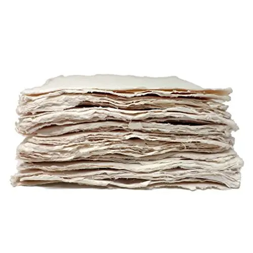 Produktbild: Artway Indigo - A4 Baumwoll-Rag-Papier - 100% Baumwolle/Handarbeit - 250gsm Mittlere Struktur - A4 (35 Blätter), Weiß