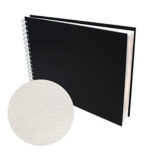 Produktbild: Artway Landscape Aquarell-Skizzenbuch, 300 g/m² (35% Baumwolle), Schwarz, A4 Landschaft, 24 stück