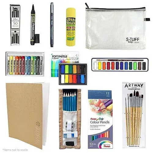 Produktbild: Artway - Zeichenset - Ideales Zeichenset für Realschule und Gymnasium Kunst-/Kreativkurse - A4