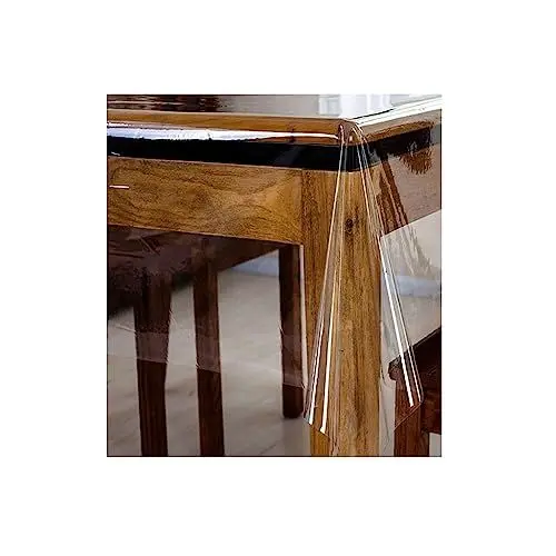 Produktbild: Artwelt Tischdecke Transparent Tischfolie 0.22mm für Geburtstagsfeiern Karneval Babypartys Glasklar Tischschutz Tischschutzfolie (4 Stck 100X140)