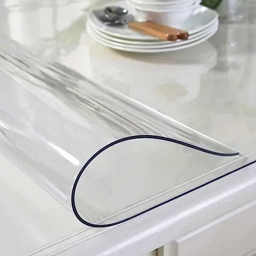 Produktbild: Artwelt Tischdecke Transparent Tischfolie 2.0mm Glasklar Folie Tischschutz Wasserdicht Abwaschbar Polyvinylchloride Folie Wunschmaß Fettdicht Tischschutzfolie (160cm X 80cm)