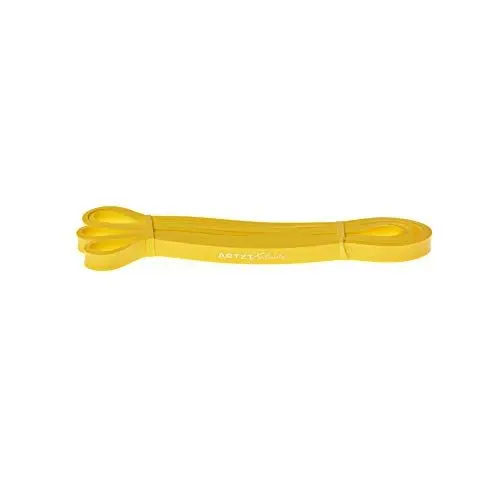 Produktbild: ARTZT vitality Theraband Power Band | Fitnessband aus pflegeleichtem Latex | Gymnastikband für Training von Kraft, Rücken, Bauch, Arme und Schultern Gelb | Leicht, 104 cm