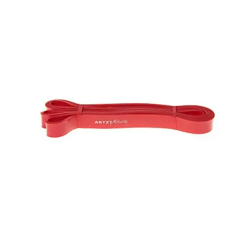 Produktbild: ARTZT vitality Theraband Power Band | Fitnessband aus pflegeleichtem Latex | Gymnastikband für Training von Kraft, Rücken, Bauch, Arme und Schultern Rot | Mittel, 104 cm