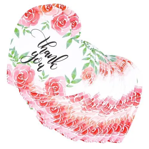 Produktbild: Aruicheng Dankeskarten Herzförmig Danke Karte Blanko Dankeschön Karte Thank You Cards Klein Dankeskarte für Kleine Unternehmen, Geschäfte, Online-Einzelhändler 30 Stück