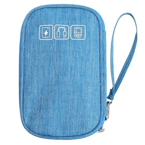 Produktbild: Aruicheng Kabeltasche Organizer Kabel Organizer Tasche Wasserdicht Elektronische Zubehör Organizer 2 Schicht Reise Kabel Tasche für Ladegerät Kabel Festplatten Powerbank