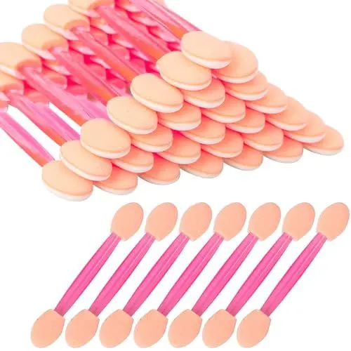 Produktbild: Aruicheng Lidschatten Pinsel 50 Stück Dual Seiten Lidschatten Applikator Lidschattenpinsel Eyeshadow Brush Lidschatten Pinselset für Damen zum Auftragen von Lidschatten und Make Up