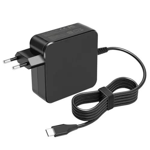 Produktbild: ARyee 65W USB C Netzteil PD Ladegerät Typ C Laptop Adapter Ladekabel für Lenovo ThinkPad/Yoga, Dell, HP, ASUS, Acer, MacBook Pro, Huawei, Xiaomi, 65w Laptop Typ C Charger