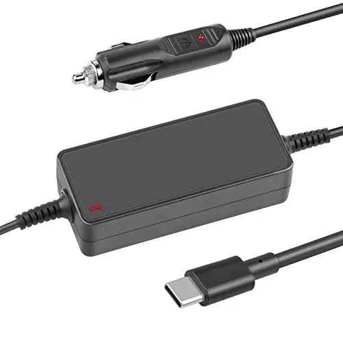 Produktbild: ARyee 90W USB C KFZ Netzteil Ladegerät Typ C Adapter für MacBook Pro 15/16 MacBook Air, Microsoft Surface 4 3 Pro 8, Lenovo Yoga 7i 14'' ASUS C433 C523NA Dell XPS 15 9570 Laptop Autoladegerät